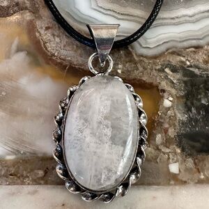 2169 Artisan Silver and White Stone Necklace